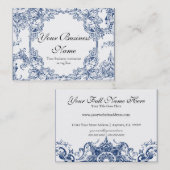 visitekaartjes - Toile Damask Swirl Floral Baroque (Voorkant / Achterkant)