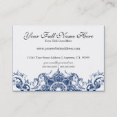 visitekaartjes - Toile Damask Swirl Floral Baroque (Achterkant)