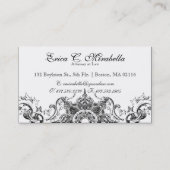 Visitekaartjes - Toile Damask Swirl Floral Baroque (Achterkant)