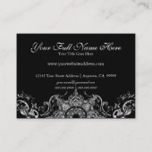 visitekaartjes - Toile Damask Swirl Floral Baroque (Achterkant)