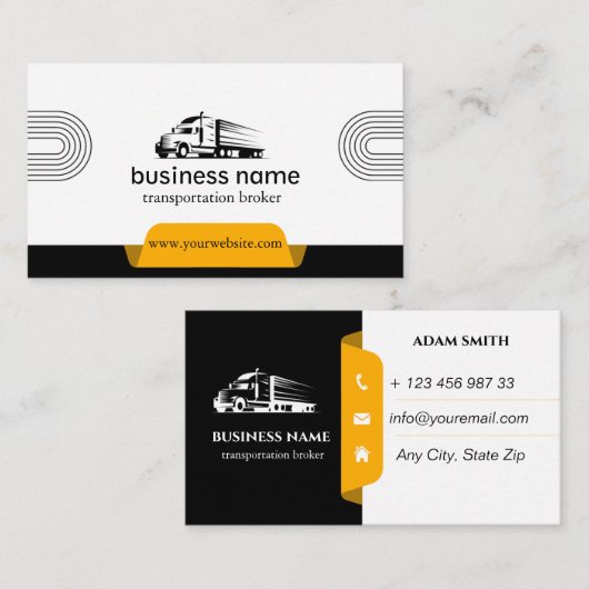 visitekaartjes transportmakelaar (Voorkant / Achterkant)