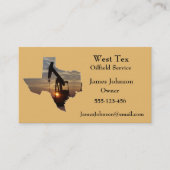 Visitekaartjes uit de olie- en gasindustrie Texas (Voorkant)