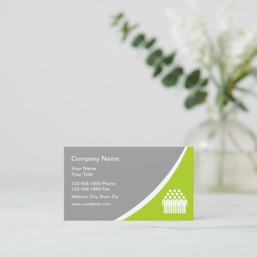 Visitekaartjes uitzendbureau (Staand voorkant)