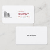 Visitekaartjes van aandelen van lage kwaliteit (Voorkant / Achterkant)