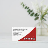 Visitekaartjes van aanstelling van dierenarts (Staand voorkant)