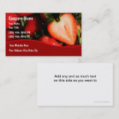 Visitekaartjes van aardbeien (Voorkant / Achterkant)