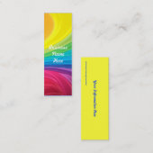 Visitekaartjes van abstracte regenboogdraden van B (Voorkant / Achterkant)