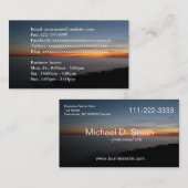 visitekaartjes van afbeeldingen van meer- en zonne (Voorkant / Achterkant)