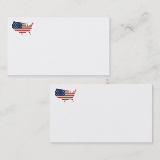 Visitekaartjes van Amerikaanse vlag (Voorkant / Achterkant)