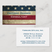 Visitekaartjes van Amerikaanse vlag Rustic  stijl (Voorkant / Achterkant)