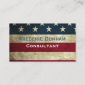 Visitekaartjes van Amerikaanse vlag Rustic  stijl (Voorkant)