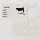 Visitekaartjes van Angus Bull (Voorkant / Achterkant)