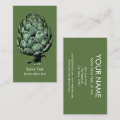 Visitekaartjes van Artichoke - Groene groenten (Voorkant / Achterkant)