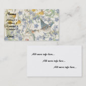 Visitekaartjes van audubon Bluebird Flowers (Voorkant / Achterkant)