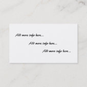 Visitekaartjes van audubon Bluebird Flowers (Achterkant)