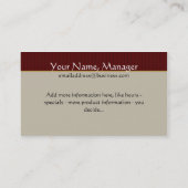 Visitekaartjes van Aziatische Cherry Blossom (Achterkant)