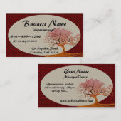 Visitekaartjes van Aziatische Cherry Blossom Tree  (Voorkant / Achterkant)