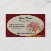 Visitekaartjes van Aziatische Cherry Blossom Tree  (Achterkant)