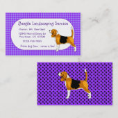 Visitekaartjes van beagle (Voorkant / Achterkant)