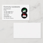 Visitekaartjes van beleggingsmakelaars (Voorkant / Achterkant)