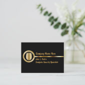 Visitekaartjes van beveiligingsspecialisten (Staand voorkant)