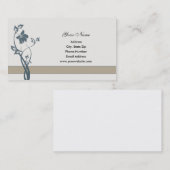 Visitekaartjes van Blauwe Floral (Voorkant / Achterkant)