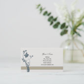 Visitekaartjes van Blauwe Floral (Staand voorkant)