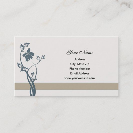 Visitekaartjes van Blauwe Floral (Voorkant)
