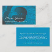 Visitekaartjes van blauwe pacock (Voorkant / Achterkant)