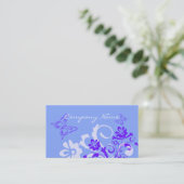 Visitekaartjes van blauwe vlindervlinders (Staand voorkant)