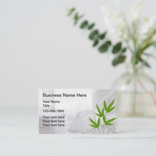 Visitekaartjes van bloedbad in spa (Staand voorkant)