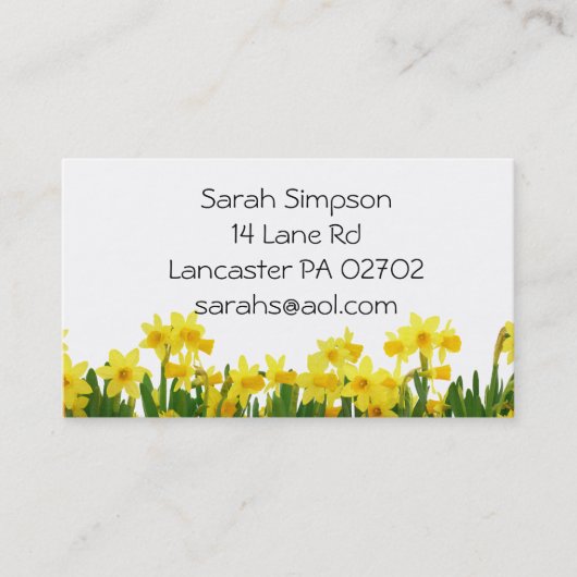 visitekaartjes van bloemen (Voorkant)