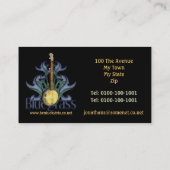 Visitekaartjes van Bluegrass Banjo Logo (Achterkant)