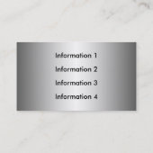 Visitekaartjes van Borden met metalen diamanten (Achterkant)