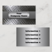 Visitekaartjes van Borden met metalen diamanten (Voorkant / Achterkant)