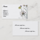 Visitekaartjes van botanische catsear (Voorkant / Achterkant)