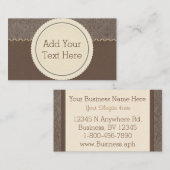 Visitekaartjes van Brown Mocha (Voorkant / Achterkant)