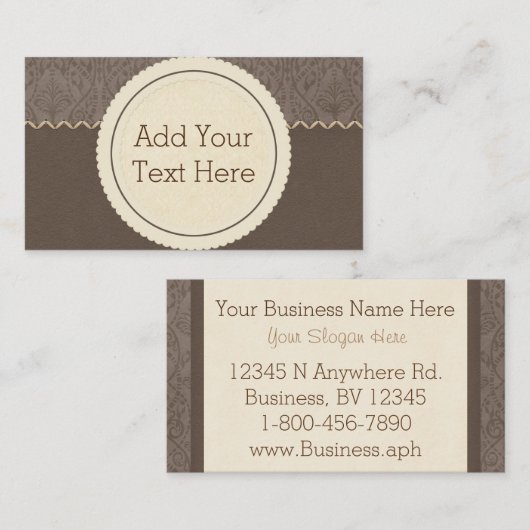 Visitekaartjes van Brown Mocha (Voorkant / Achterkant)