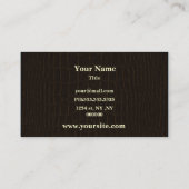 visitekaartjes van bruin kunstleder (Achterkant)