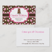 Visitekaartjes van bruine en roze koffiezetbakkeri (Voorkant / Achterkant)