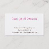 Visitekaartjes van bruine en roze koffiezetbakkeri (Achterkant)