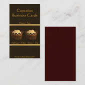 Visitekaartjes van bruine perskoeken (Voorkant / Achterkant)