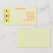 Visitekaartjes van Butterfly Polka Dots (Voorkant / Achterkant)