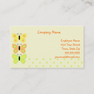 Visitekaartjes van Butterfly Polka Dots