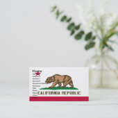VISITEKAARTJES VAN CALIFORNIA (Staand voorkant)