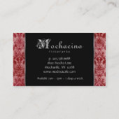 Visitekaartjes van catering Bord Rood (Achterkant)