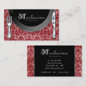 Visitekaartjes van catering Bord Rood (Voorkant / Achterkant)