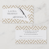 Visitekaartjes van  Chevron Author Writer (Voorkant / Achterkant)