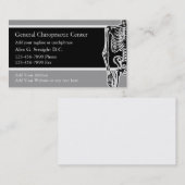 Visitekaartjes van chiropractor (Voorkant / Achterkant)