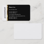 Visitekaartjes van Classy Accountant (Voorkant / Achterkant)